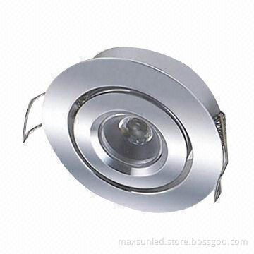Super bright LEDs spotlights in ceiling interior lighting, 1W power